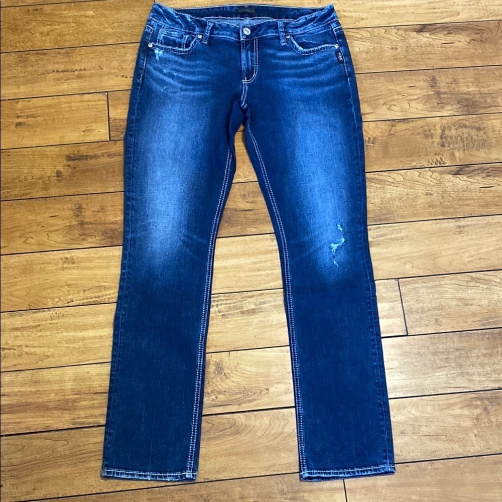 Silver Elyse straight Jeans tall